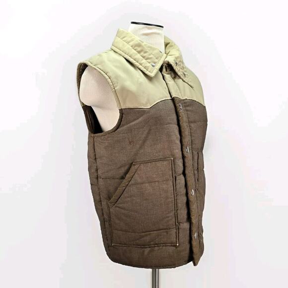 Vintage 70s 80s Vest Small Snap Button Western Boho Countrycore USA - Picture 7 of 16